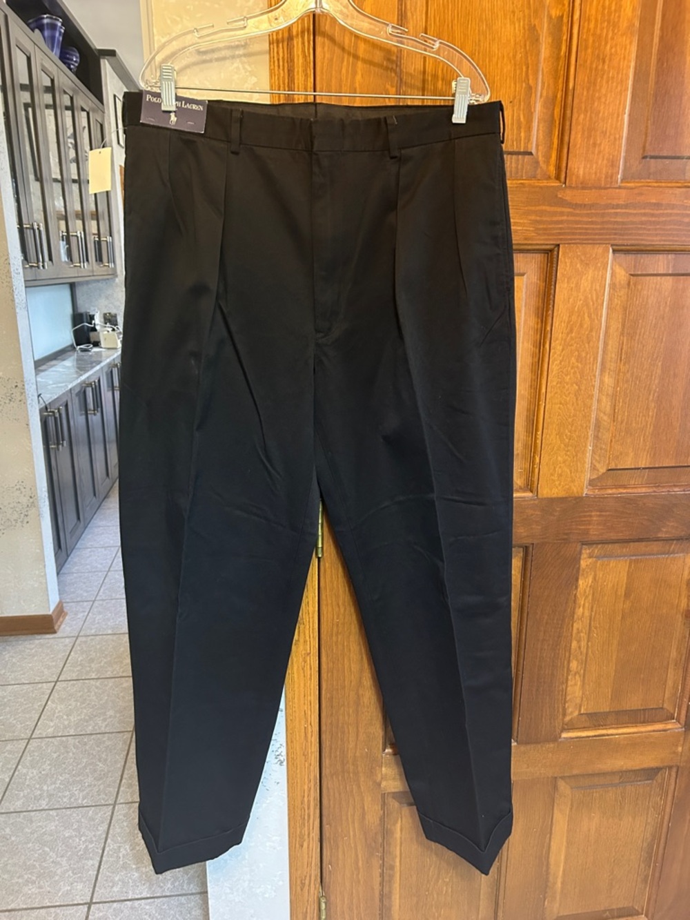 Polo by Ralph Lauren Men’s Black Dress Pants - Pleated Front